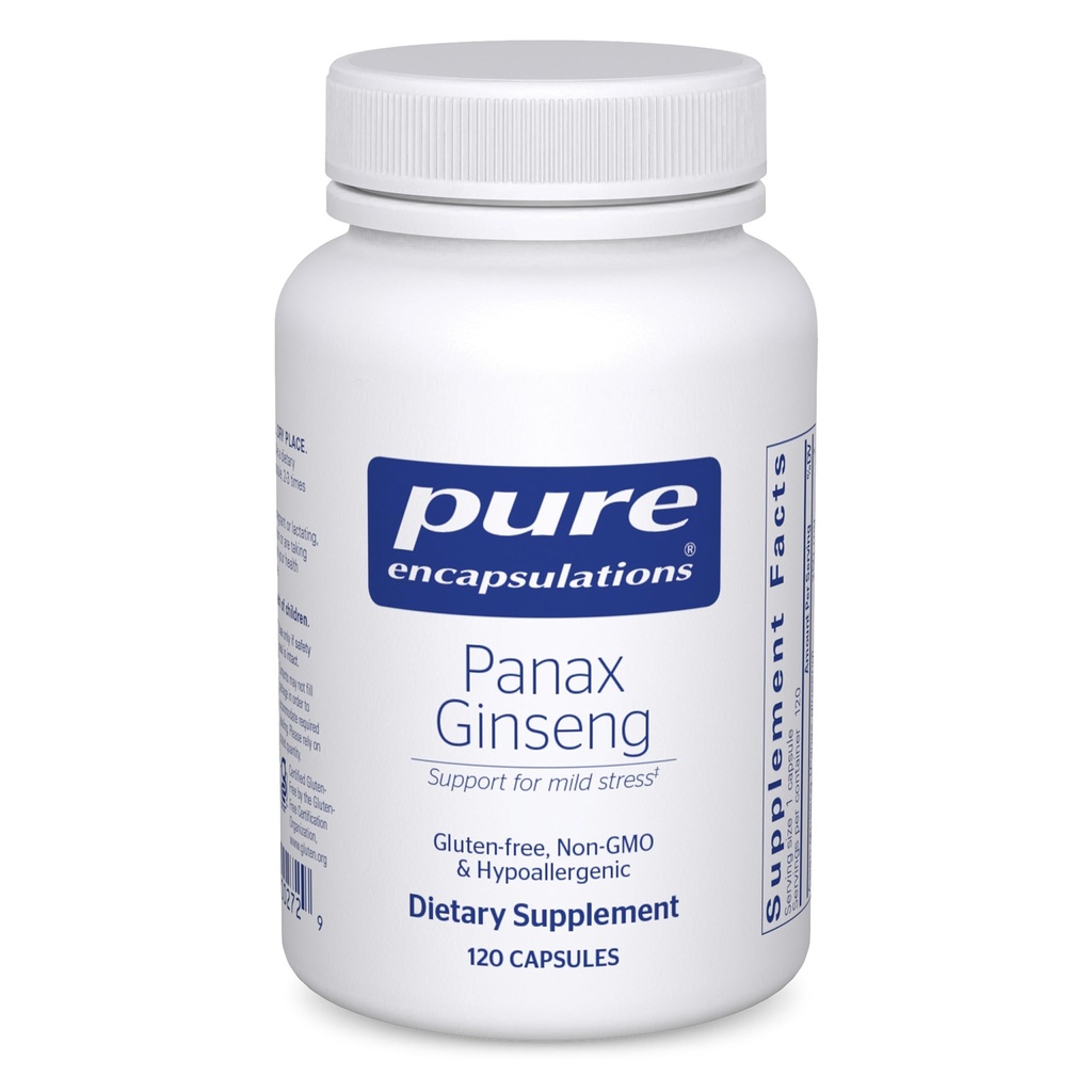 Pure Encapsulations Panax Ginseng | Hipoallergenic Supplement Occasional Physical Stress * | 120 Capsules