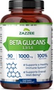 Zazzee Extra Strength 1.3/1,6 Beta Glucans, 1000 mg, %100 Yoğun, 90 Vegan Capsules, Sağlıklı Immune Sistemi Destekliyor, 100% Vegetarian, All-Doğal ve Non-GMO