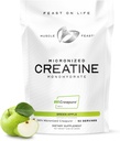 Kas Kreşit Krepure - Microniz Kretine Monohidrat Toz | Premium Pre-Workout veya Post-Workout | Kadın ve Erkekler için Sessizce Kre, Gluten-Free, Güvenli ve Pure (Green Apple, 250g)