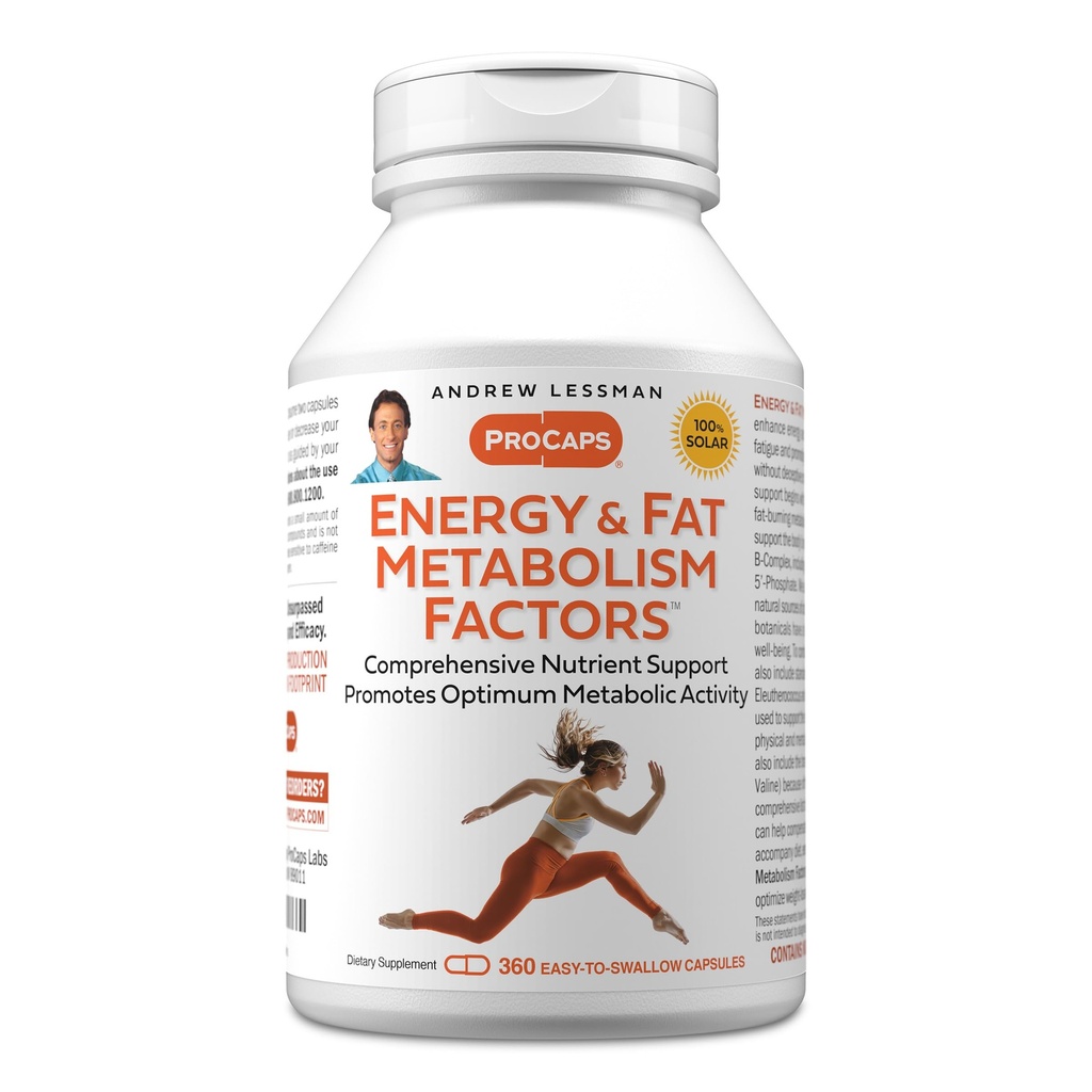 ANDREW LESSMAN Enerji ve Fat Metabolism Faktörleri 360 Capsules - Carnitine, Green Tea, Guarana, BTC, B-Complex ile Optimum Fat Yakışır. Swallow Capsules kolay