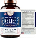 Συμπληρώματα εμμηνόπαυσης για γυναίκες - Windsor Botanicals Πολυβιταμίνη με Chastebrry, Black Cohosh για Hot Flashes, Εμμηνόπαυση Ανακούφιση και ορμονική Ισορροπία για γυναίκες - 60 Φυσικές χάπια οιστρογόνων Προγεστερόνης