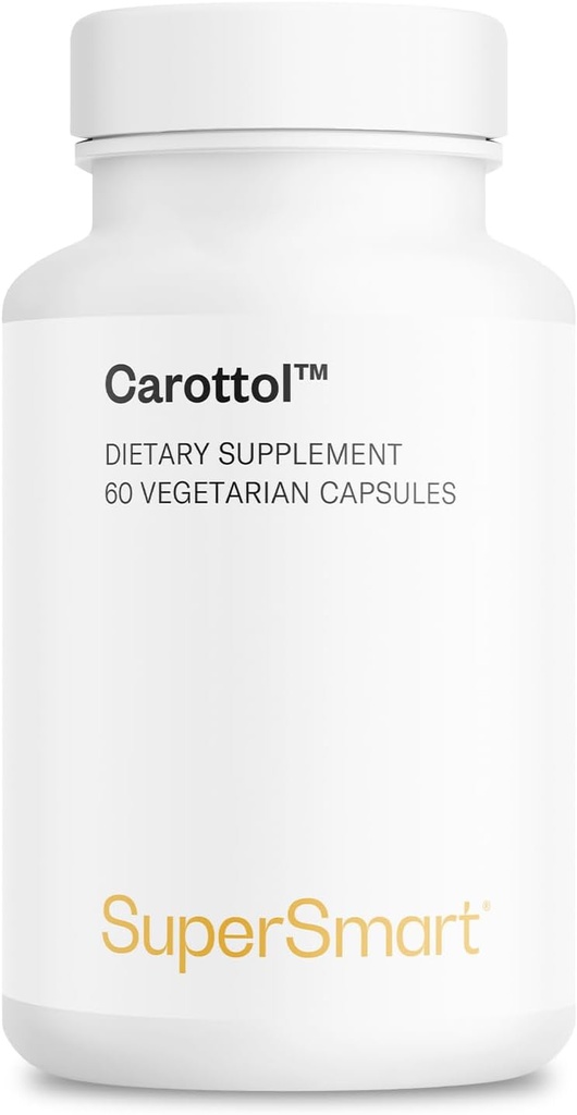 Supersmart - Carottol (Advanced Formula) - Carotenoid Kompleksi - Beta Carotene, Lycopene, Lutein & Zeaxanthin | Non-GMO & Gluten Free - 60 Vegetarian Capsules
