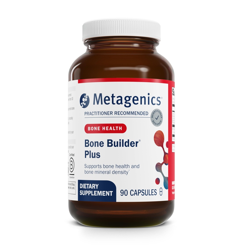 Metagenics Bone Builder Plus - MCHC Supplement for Bone Health* - High-Abxia Formula ile, Phosphorus & 2000 IU Vitamin D - Non-GMO & Gluten-Free - 90 Capsules