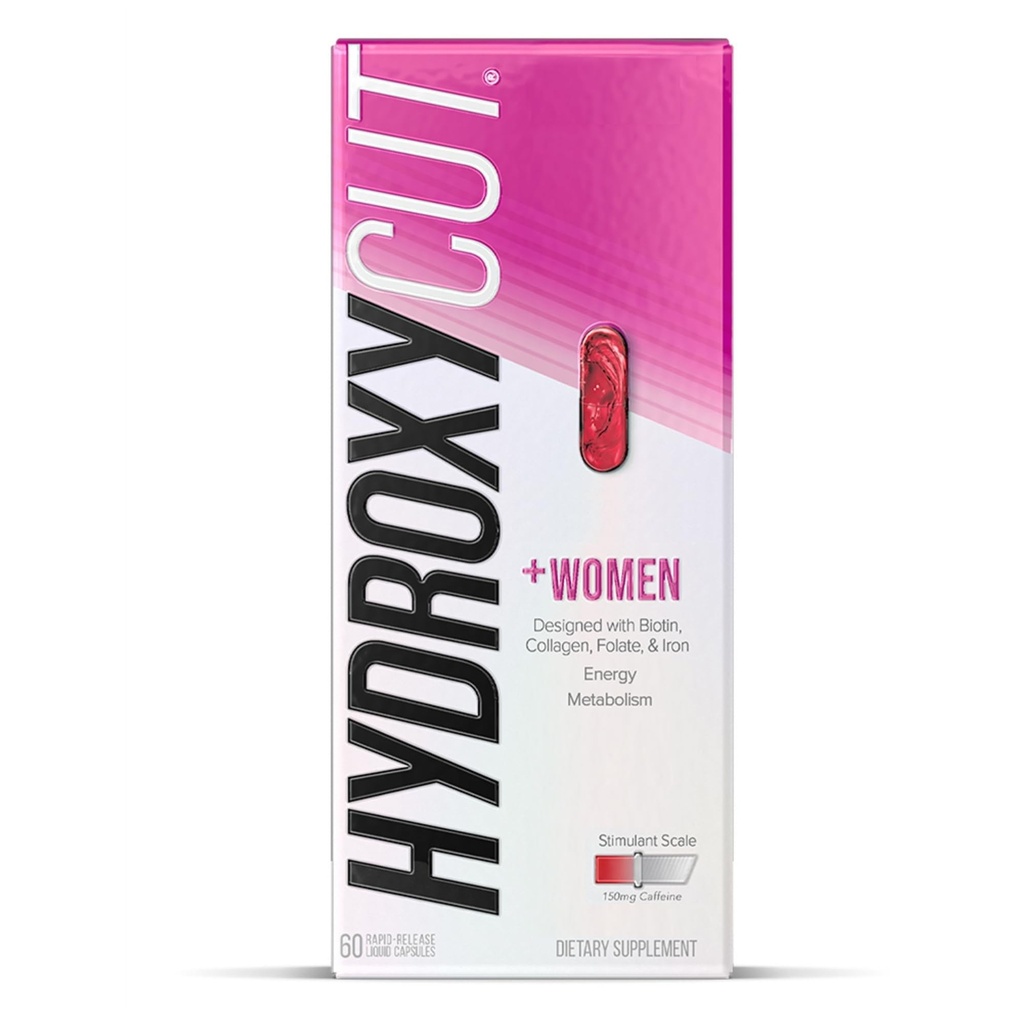 Hydroxycut + Kadınlar - 60 Hızlı-Release Sıvı Capsules - Biotin, Collagen, Folate & Iron