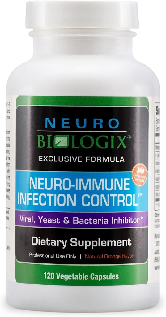 Nöro Immune Enfeksiyon Kontrolü – Gelişmiş Gut & Immune Support Supplement – Yardımlar Yeast Balance & Digestive Function - Contains Monolaurin, L lysine, Elderberry, Cinnamon & Olive Leaf