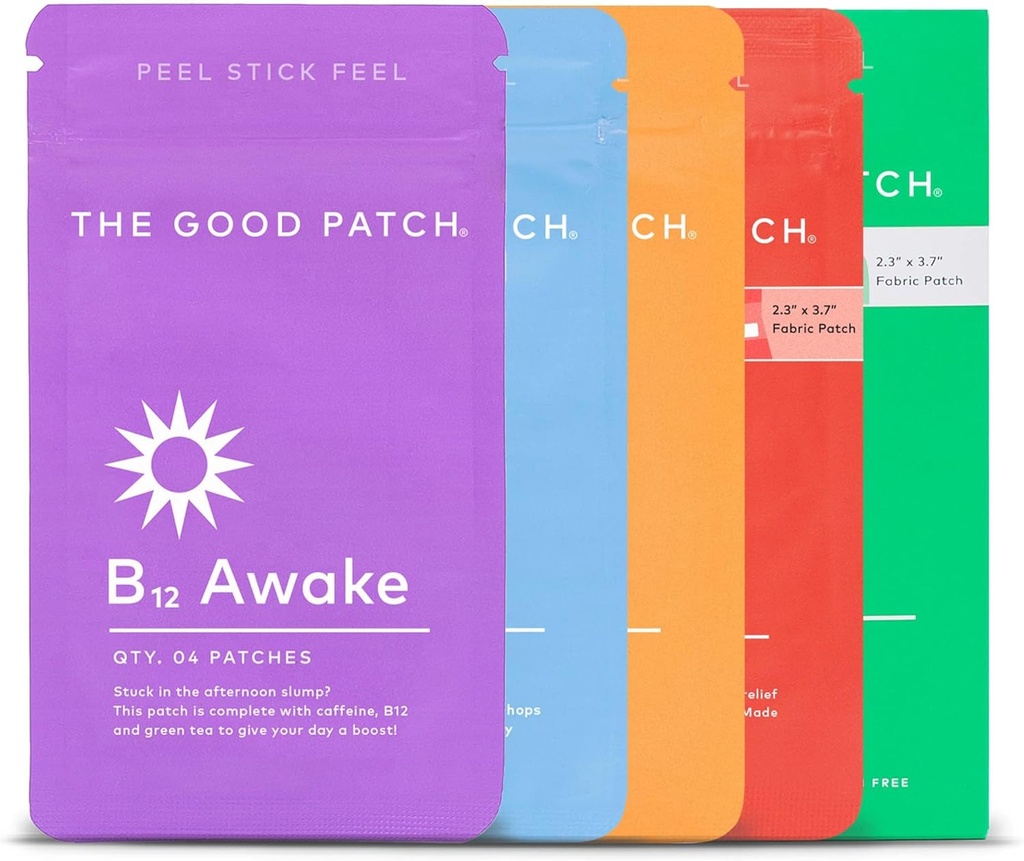 The Good Patch All The Plant Patches Karma Sche. Life's Untimely için mükemmel, ancak Common Ailments. 5 Varieties: B12 Awake, Dream, Rescue, Rise, Relief (20 Total Patches)