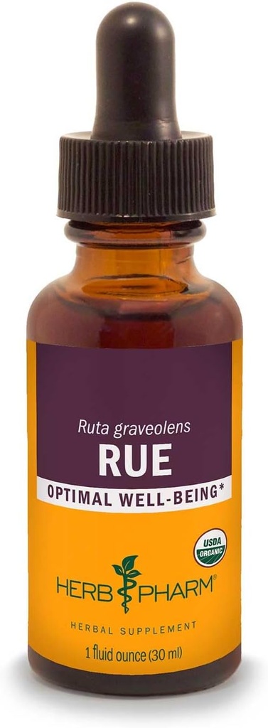 Herb Pharm Sertifikalı Organik Rue Sıvı Tür - 1 Ounce