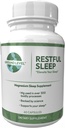 Ground Level Restful Sleep Formula Formula Gelişmiş Uyku Ölmüş, Endüstri 200 mg ve L-Theanine for Yetişkinler Plus Melatonin, Chamomile, Lemon Balm, Passionflower ve Valerian Root