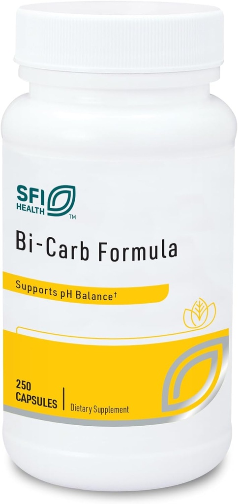 SFI Health Νάτριο Bicarbonate & Κάλιο Bicarbonate συμπλήρωμα - Βασικά συστατικά Βοήθεια Διατήρηση Υγιεινού pH (Acid/Base) Ισορροπία - Γαστρεντερική Υποστήριξη - Bi-Carb Formula (250 κάψουλες)