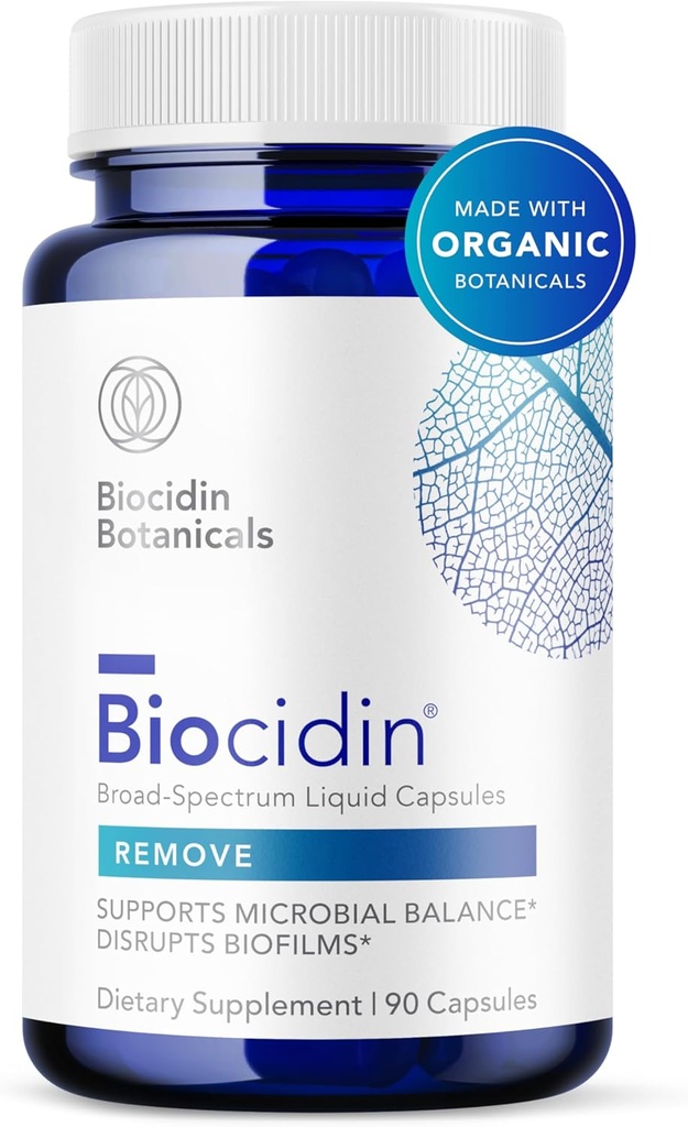Biocidin Capsules - Biofilm Disruptor - Destekler Gut Detox Cleanse, Sağlıklı Mikrobial Denge, Immune Function & Gut Health - Profesyonel-Grade Herbal Supplement with 18 Botaniks (90 Capsules)
