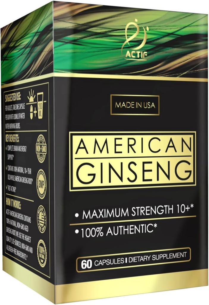 Actif American Clooney - 100% Authentic 10 Yıl Eski BTC, Non-GMO, 500 mg - ABD'de Made in USA