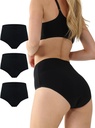 BATTEWA Leak Prowear for Women Washable, Incontinence Underwear Absorbency Cotton Panties Bladder Leakage Koruyucu 50ML (Black, X-Large,3-Pack)