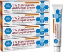 MED PRIDE Clotrimazole Antifungal Krem 1 Yüzde Sporcunın Ayakları Jock Itch Ringworm Relieves Itching Yan Cilt Bakımı Bebek 4 Pack