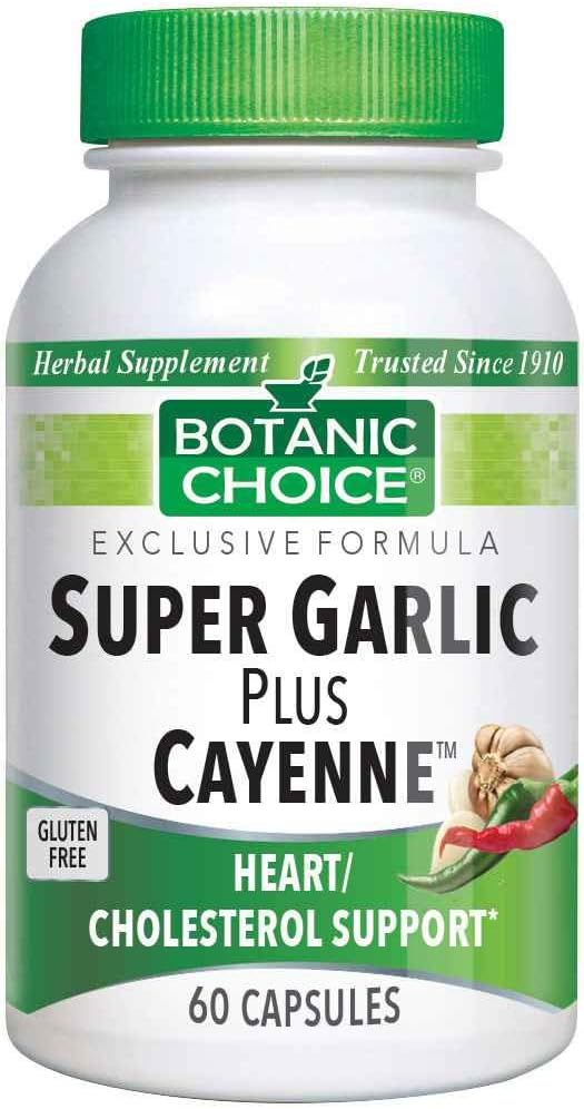 Βοτανική επιλογή Super σκόρδο Plus Cayenne, 60 κάψουλες