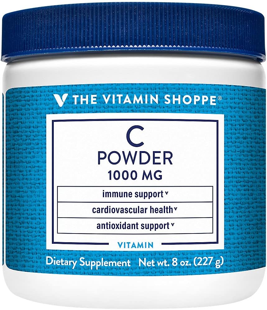 Shoppe Vitamin C Toz 1000MG, Antioksi Bu Destekler Immune ve Cardiovasüler Sağlık (8 Ounces Toz)