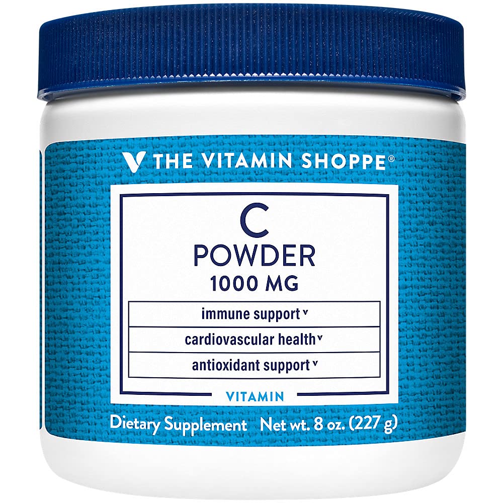 Shoppe Vitamin C Toz 1000MG, Antioksi Bu Destekler Immune ve Cardiovasüler Sağlık (8 Ounces Toz)
