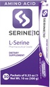 SERINE10 L-Serine Nootropics Packets - Support Brain Health, Memory, Focus, & Production of Serotonin, L-Tryptophan, & L-Cystine - 30 Premeasured Toz Paketleri 10 Grams (30000 mg)