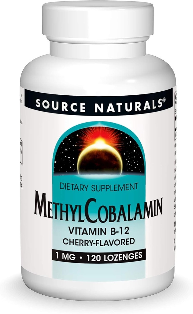 Source Naturals MetrikCobalamin Vitmain B-12 Cherry-Flavored, 1 mg - 120 Lozenges