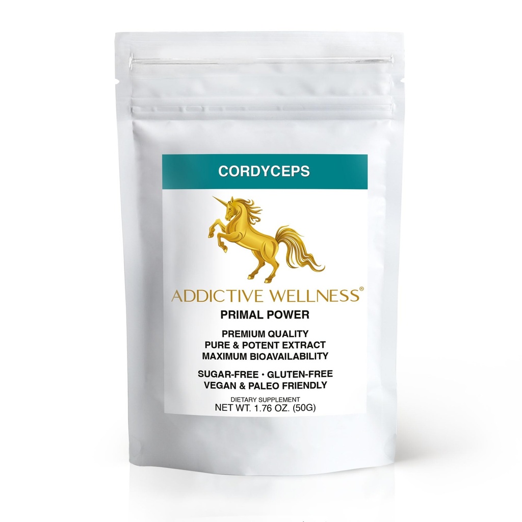Addictive Wellness Cordyceps CS-4 Extract Toz - Pure & Potent for Energy and Endurance, 1 Packet