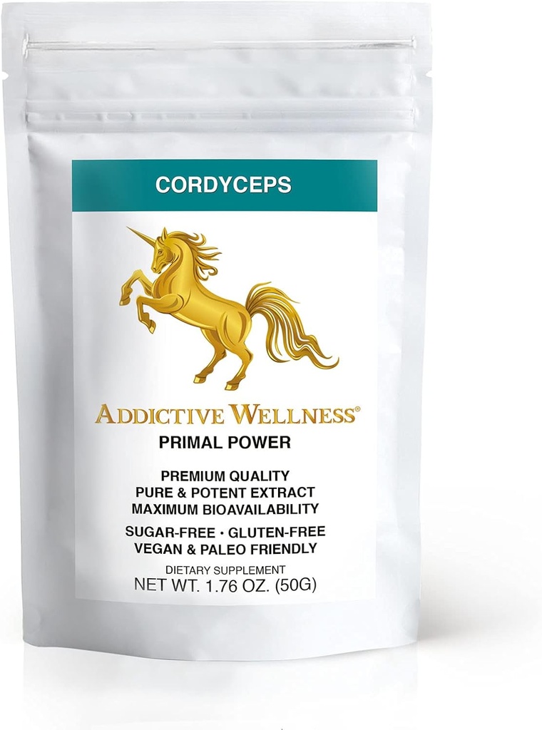 Addictive Wellness Cordyceps CS-4 Extract Toz - Pure & Potent for Energy and Endurance, 1 Packet