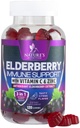 Immune Support Gummies with Elderberry Extract - Sambucus Elderberry Gummy with çinko & Vitamin C, Natural Vegan Immune Support Supplement for Yetişkinler & Kids, Gummy Elder Vitamins - 120 Gummies