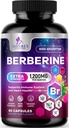 Berberine HCL Blend 1200mg Per Serving - High Absorption, Extra Strength Berberine Supplement - Advanced Heart Health & Daily Immune Support - Sugar Free, Vegan, USA Bottled - 60 Veggie Capsules