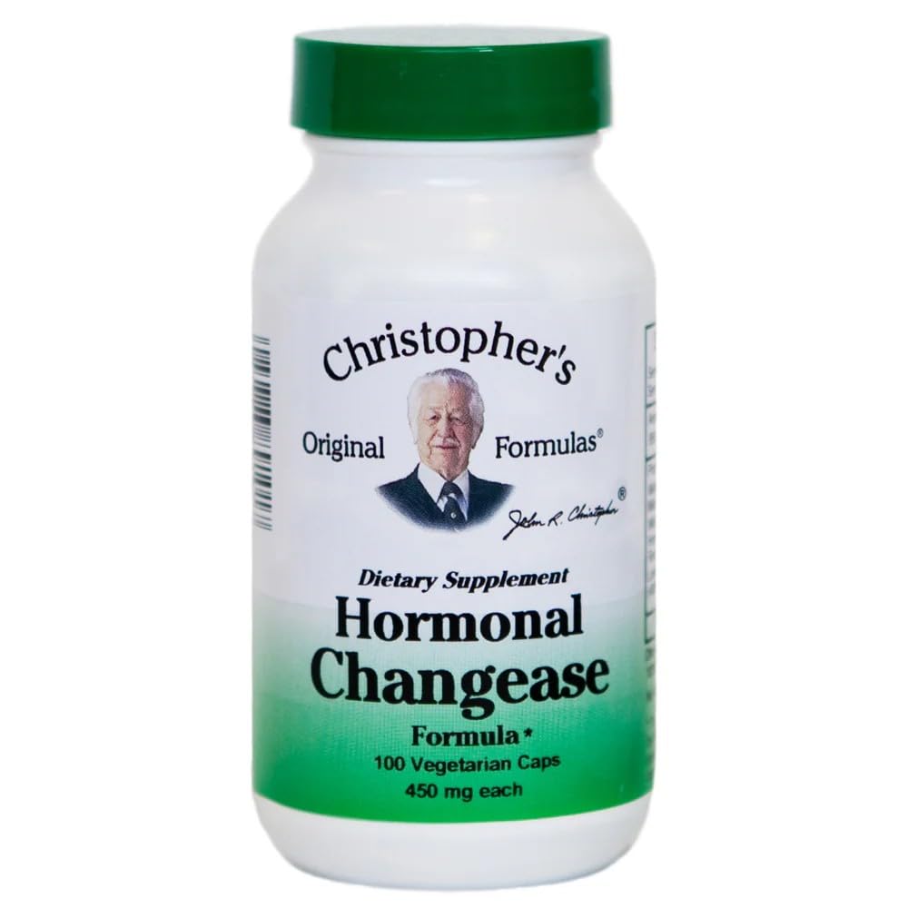 Christopher's Original Formulas Hormonal Changease Formula – 450 mg – 100 κάψουλες για χορτοφάγους – Υποστήριξη για την εμμηνόπαυση