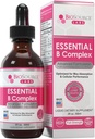 Temel B Kompleksi - Daily Vegan B-Complex Sublingual Liquid Drops w/Methyl B12 (2oz / 60 ml Şişe) - 60-Day Supply