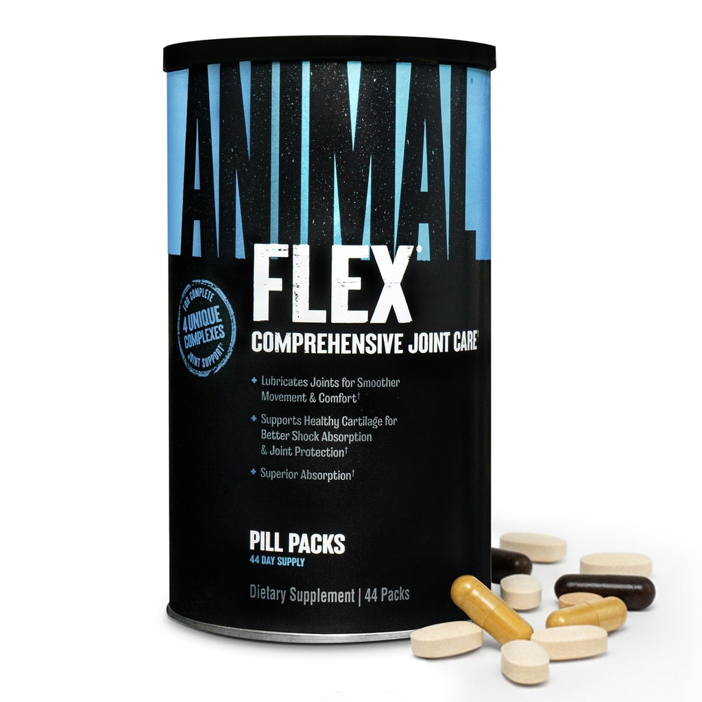 Animal Flex - Glucosamine Chondroitin Women and Men Discomfort with Turmeric, MSM, Boswellia for Cartilage, Joint Health, Muscles, Back, Dizler, Omuzlar ve Hip, 44 Paketler