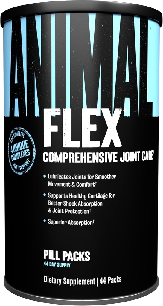 Animal Flex - Glucosamine Chondroitin Women and Men Discomfort with Turmeric, MSM, Boswellia for Cartilage, Joint Health, Muscles, Back, Dizler, Omuzlar ve Hip, 44 Paketler