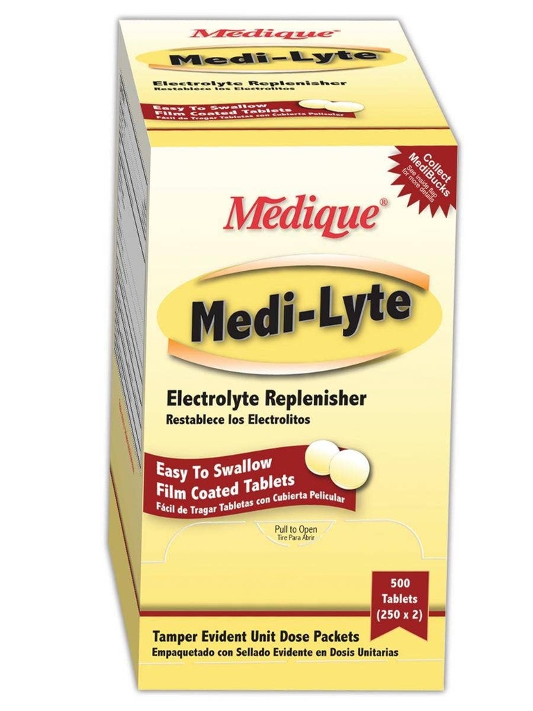 Medique MP030-33 Medi-Lyte Heat Relief Drug, Kapasite, Volume, Standard, White (Pack of 50)