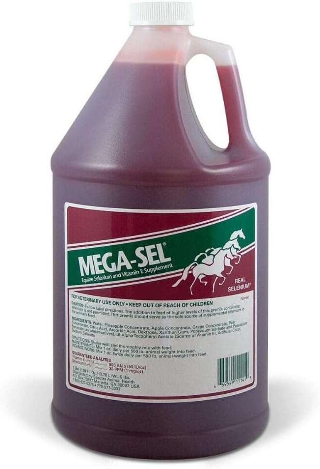 Υγρή φόρμουλα Mega-Sel για άλογα, 1 Gallon (128 Fl oz)