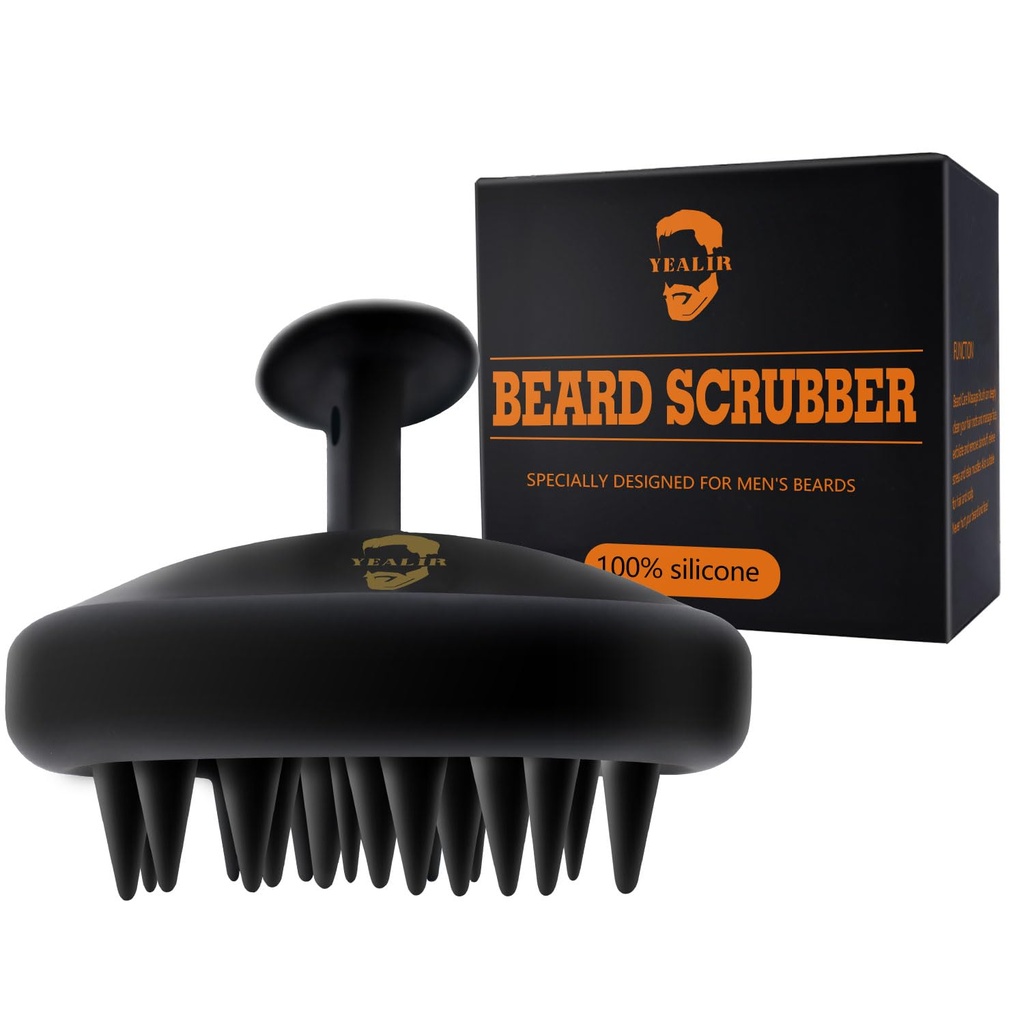 Men, Silikon Ayıd Scrubber, Deep Cleans, Hair & Beard Exfoliator Beard Spu Better Clean the Beard, Good Helper for Beard Oil - Eco & Reusable