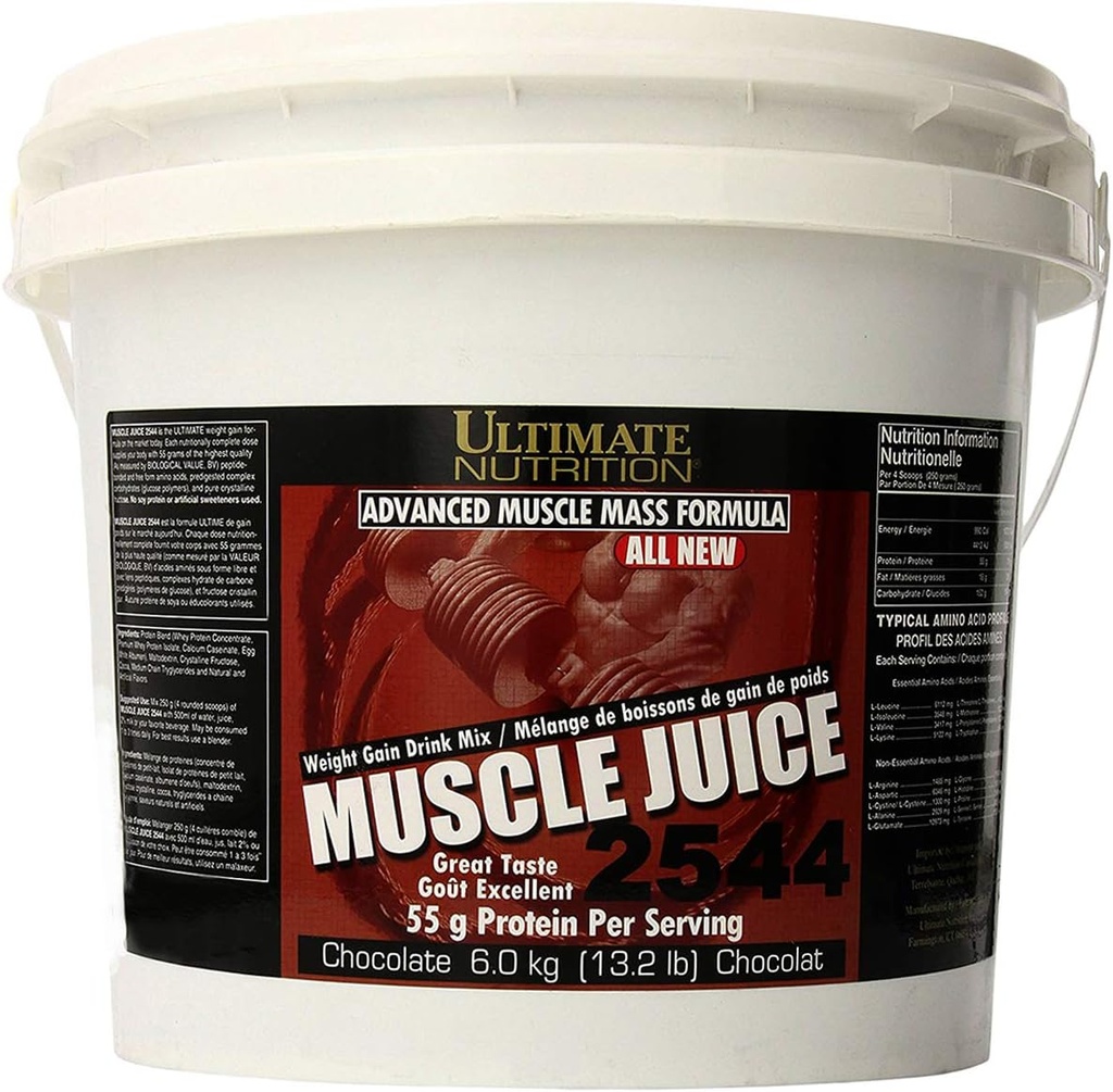 Ultimate Nutrition Muscle Juice, Kilo Mix - Mass Winer Workout Toz for Men & Women - Lean Muscle growth & Immune Support with 55g protein - Chocolate, 13.2lb