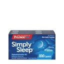 Tylenol Basitçe Sleep Nighttime Sleep Aid Caplets, 25 mg Diphenhydramine HCl, Yetişkinler için Uyku Yardımı, 100 Kont