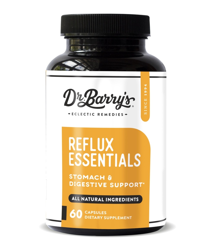 Dr. Barry's Reflux Essentials - Digestive and Stomach Health için Doğal Destek, 60 Capsules - 30 Day Supply (1)