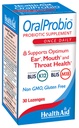 OralProbio 30ct, Once Daily Chewable Tablets, Supports Perfect Ear, Mouth, and Throat Health, Non GMO, Gluten Free, Peppermint Flavor, Contains BLIS K12 & M18