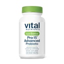 Hiperbiyotikler Vital Nutrients Pro-15 Advanced Probiyotiks for Women and Men | 15 Strains + Kiwitre | Klinik Olarak Diktatör Sağlığı, Gaz ve Bloating | 60 Vegan Tabletler