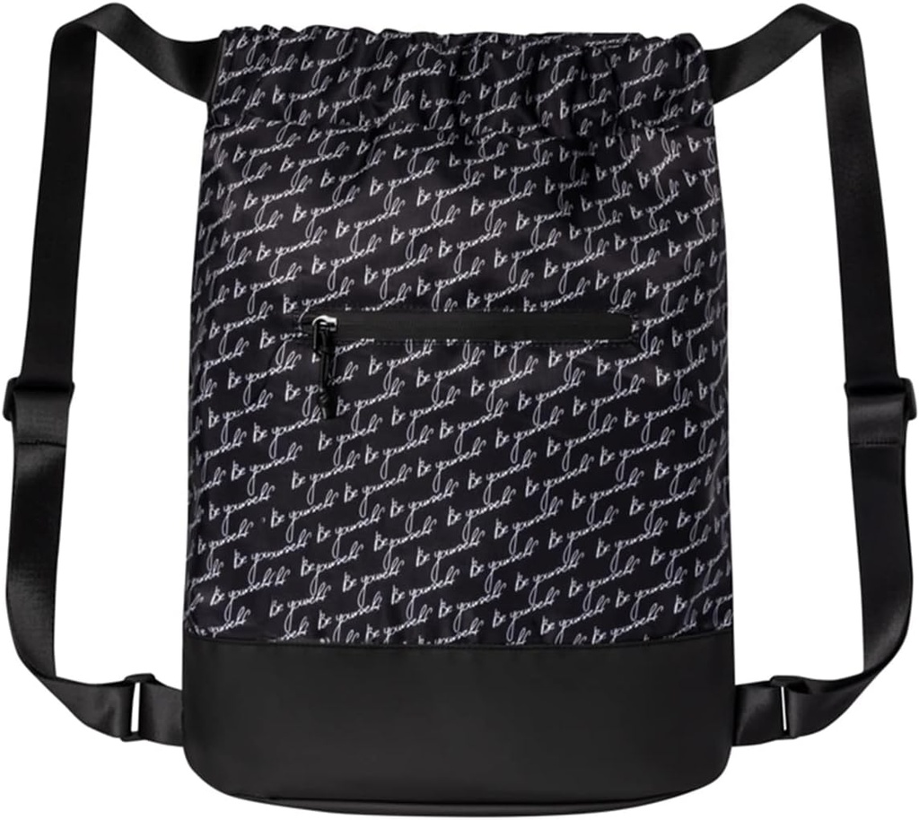 Flex Cinch Gym Bag for Women with Graphics Designs | Dayanıklı Gym Cinch Çanta | Gym Bag, Traveling, and Overnights | Black/White - Be yourself