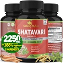 Οργανικές κάψουλες σκόνης Shatavari 2250MG με Ashwagandha, εκχύλισμα Brahmi 