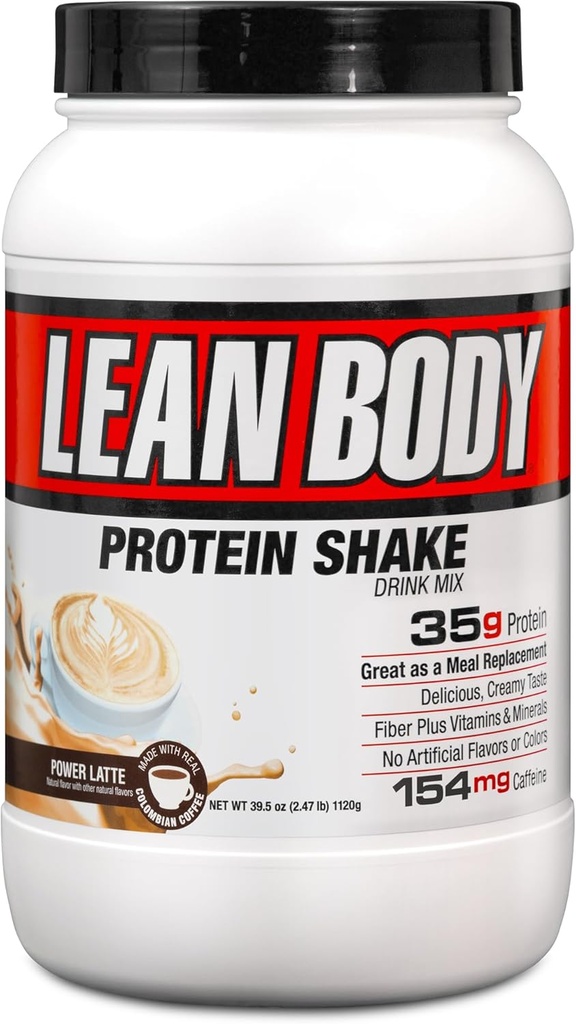 Labrada Lean Body MRP με Premium Columbia Coffee (154mg καφεΐνης), Power Latte, 2,47LB Συσκευασία του σωλήνα μπορεί να Vary