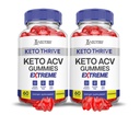 Justified Laboratories (2 Pack Keto Thrive Keto ACV Gummies Extreme 2000MG Keto Thrive Keto Gummies Apple Cider Vinegar Formula B12 Vegan Non GMO 120 Gummys