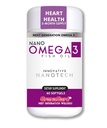 Nano Omega 3 Kadınlar ve Erkekler için Tamam - Balık Yağı Nanoteknoloji ile Softgels – Yüksek Potency EPA DHA Capsules – No Aftertaste – Easy to Swallow – 60 Şişe Kont