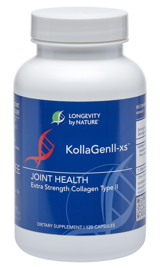Nature KollaGen II-xs tarafından Longevity - Glucosamine ve Chondroitin ile Collagen, 120 Capsules Diyetary Supplement