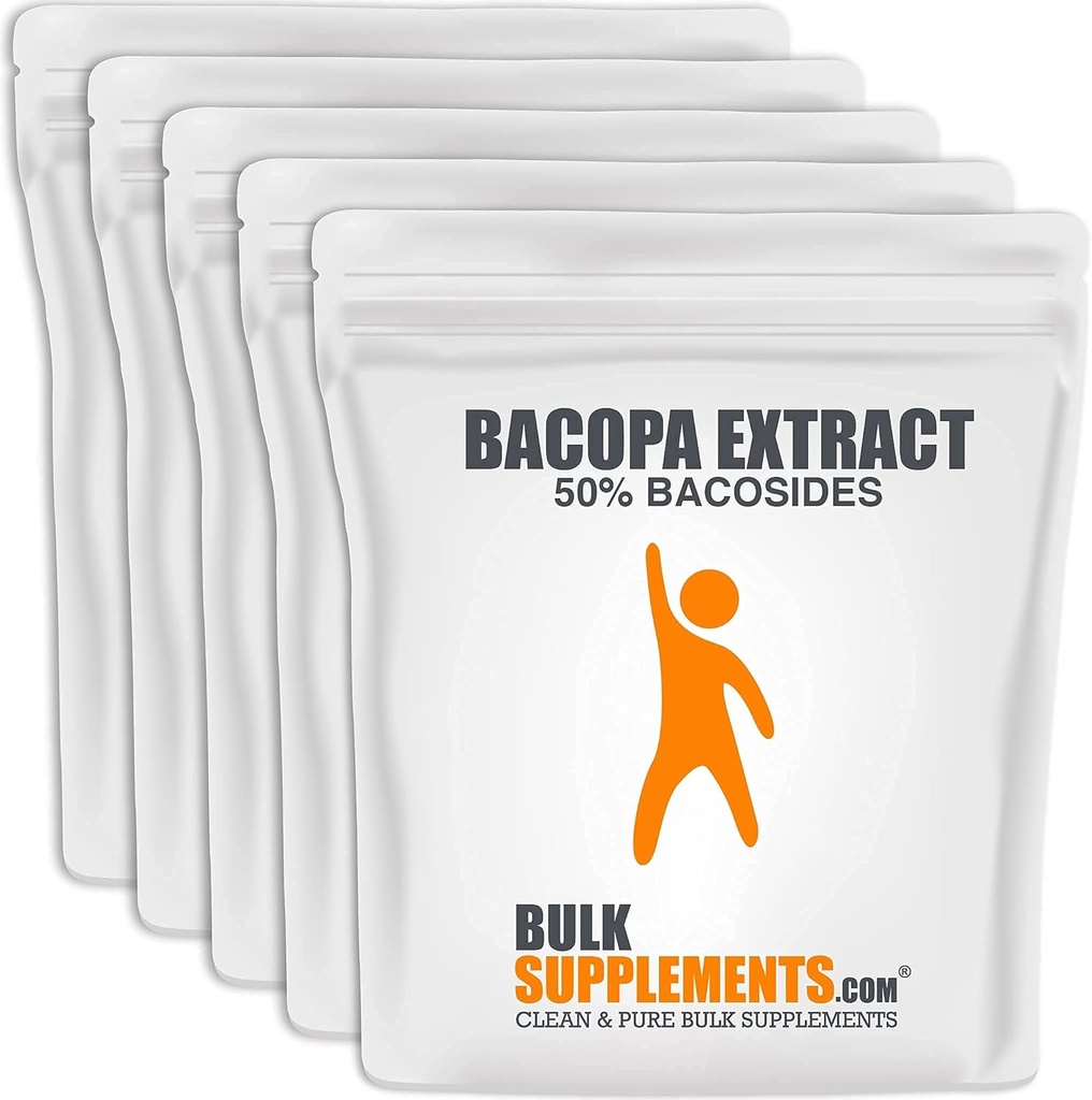 BulkSupplements.com Bacopa Extract Toz - Bacopa Monnieri Supplement, Bacopa Toz - Bacopa Supplements, Vegan & Gluten Free, 500 mg per Service, 5kg (11 lbs) (Paket)