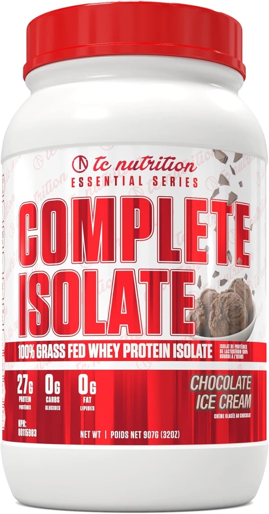 Tamam Isolate Grass Fed Whey Protein Isolate Toz - Zero Carbs veya Fat, Whey Protein Tozu Kas Büyüme ve Kurtarma, Non-GMO Whey Isolate Protein Tozu - Buz Çikolata Kremi, 29 serv (2lb)