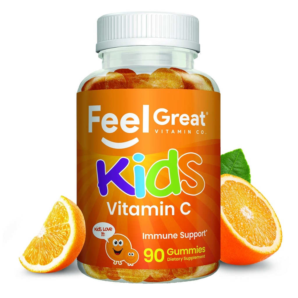 Çocuklar için C Vitaminleri Immune Defense | Plant-Based, Gluten Free | Vegan | hizmet başına 250 mg | 90 Gummies | Çocuklar için Vitaminler Büyük Vitamin Co.