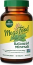 MegaFood Balanced Minerals -dis, Fermented Magnezyum Glycinate, çinko, Selenium, GTF Chromium, Molybdenum, Nettle Leaf, Horsetail Leaf - 9 Yiyecek Allergens olmadan - 90 Tabletler (30 hizmet)