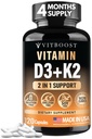 VITBOOST Vitamin D3 K2 Complex - Εύκολο στην κατάποση - Βιταμίνη D (D3) 5000 IU (125 mcg) & K2(MK-7) 90 mcg 