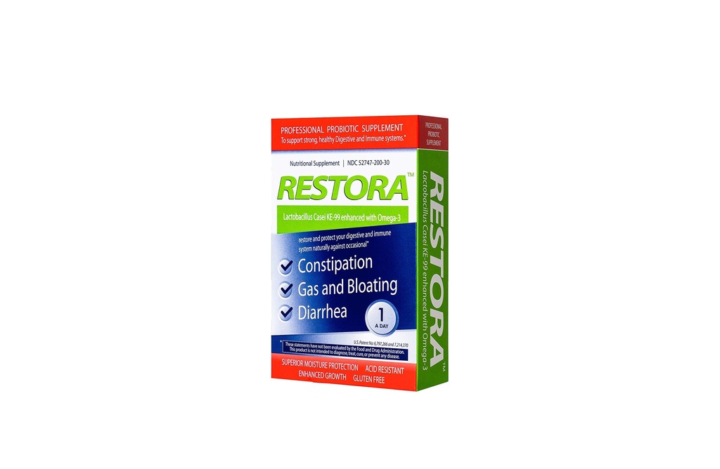 Restora Probiyotik Supplement -Immunity ATM-Patented probiyotik w|Omega 3, Gut Health Stabilizer Infectious Diseases -Calms Inflammation